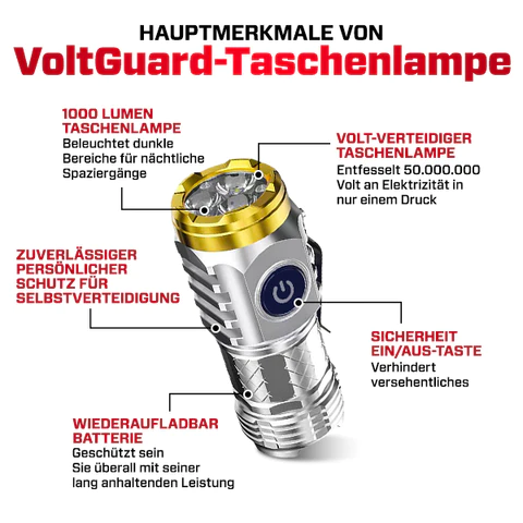 VoltGuard Elite 2 in 1 Militär-Taschenlampe