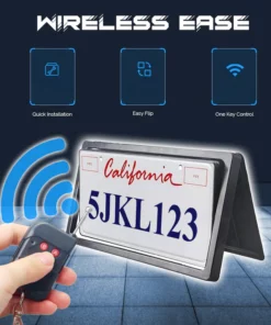iRosesilk™ Invisible 3s PlateFlipper Car License Plate Frame