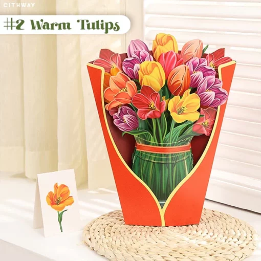 Cithway™ Carta Pop-up Bouquet per a Festa di a Mamma