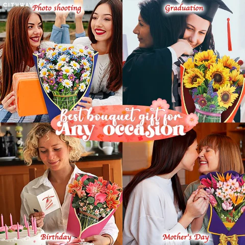 Cithway™ Mother's Day Pop-up Bouquet Card 