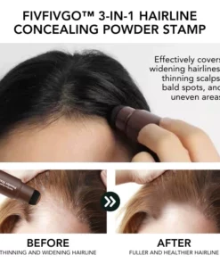 Fivfivgo™ 3-in-1 Haaransatz Abdeckpuder Stempel