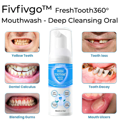 Fivfivgo™ FreshTooth360° Mundwasser - Tiefenreinigende Mundspülung