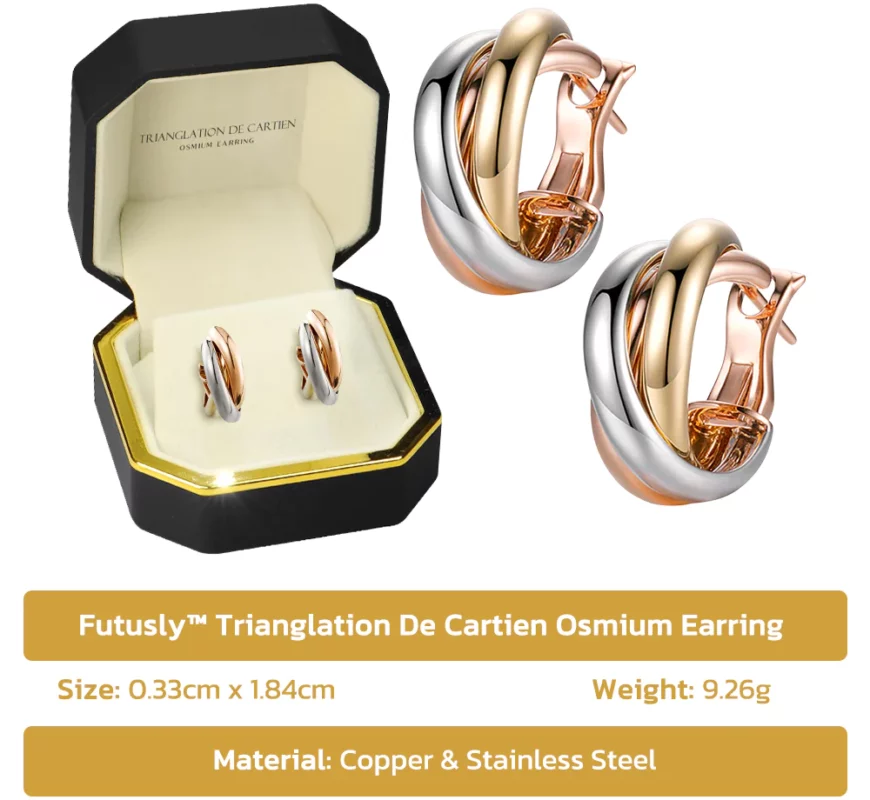 Futusly™ Trianglation De Cartien Osmium kõrvarõngas