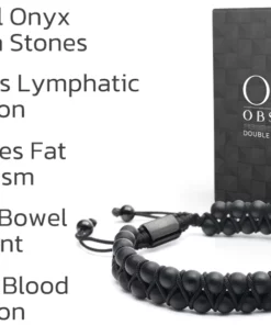 Futusly™ BloatedOut ONYX Obsidian Double Bead Bracelet