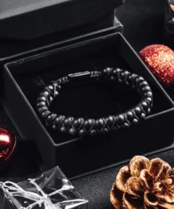 Futusly™ BloatedOut ONYX Obsidian Double Bead Bracelet