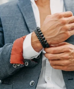 Alternative view of Futusly™ BloatedOut ONYX Obsidian Double Bead Bracelet