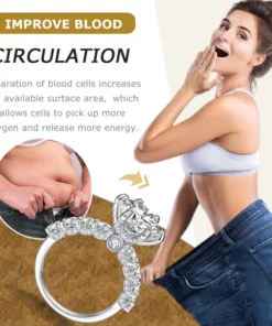 LIMETOW™ Magnetology Lymphvity Therapy Moissanite Diamond Ring