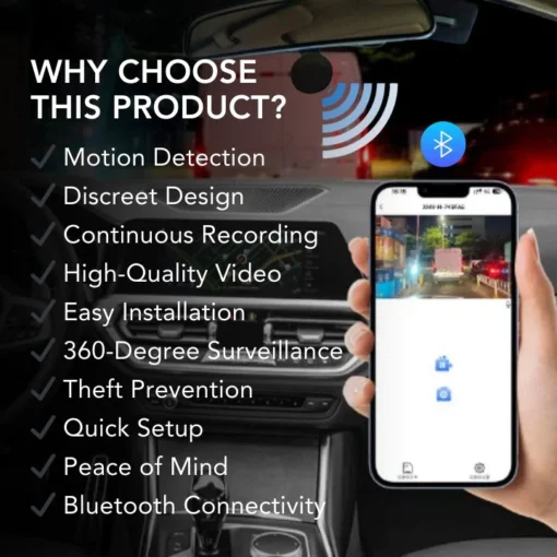 Lyseemin™ Auto Bluetooth шағын камерасы