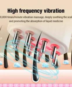 PORTABLE EMS VIBRATION MASSAGE COMB MICRO-CURRENT SCALP