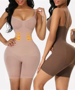 Seamless Adjustable Straps Shaping Full BodySuit