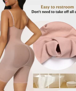 Seamless Adjustable Straps Shaping Full BodySuit