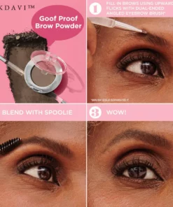 Zakdavi Cosmetics Goof Proof Brow Powder and Brush Set