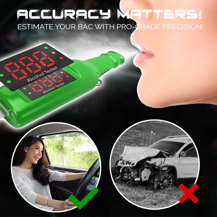 iRosesilk™ DRIVE SAFE Portable Mobile Breathalyzer Keychain