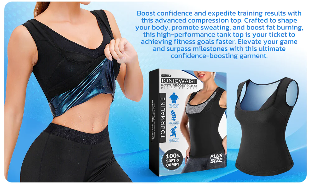 APROLO™ IONICWAIST Tourmaline Posturecorrect PlusSize Vest