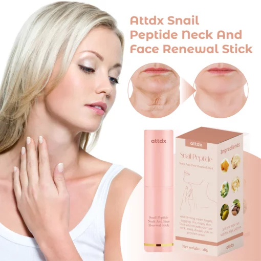 Stick de renovação facial e pescoço com peptídeo de caracol ATTDX