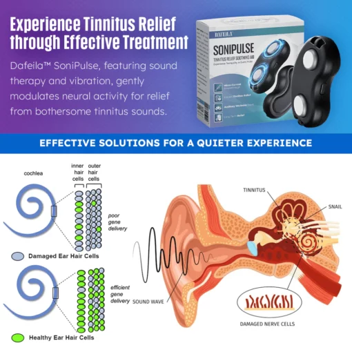 Dafeila™ SoniPulse Tinnitus Relief beroligende hjælpemiddel