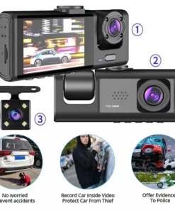 Dash Cam W/ IR Night Vision Loop Recording & 2