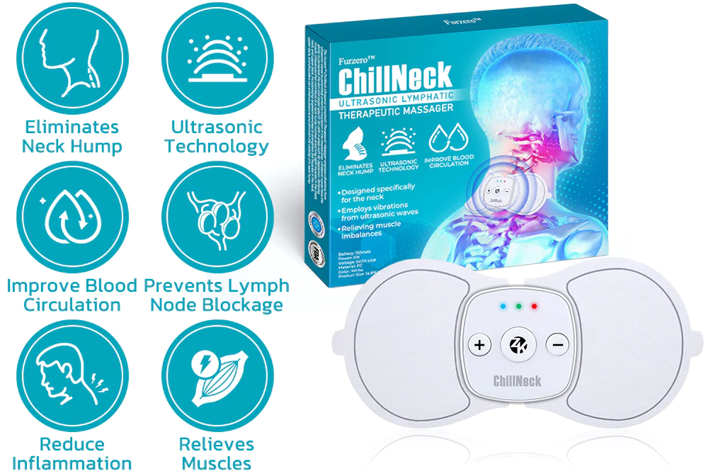 Furzero™ ChillNeck Ultrasonic Lymphatic Therapeutic Massager