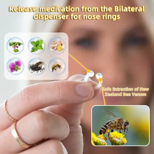 GGPM™ Пчелиный яд Лимфодренаж и кольцо для носа для похудения