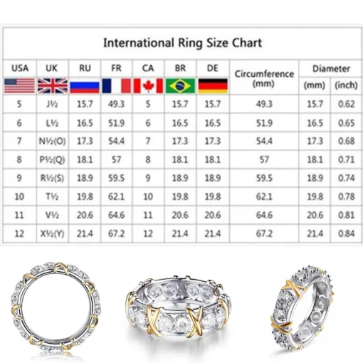 Anel de diamante Moissanite de magnetologia Lenreey™