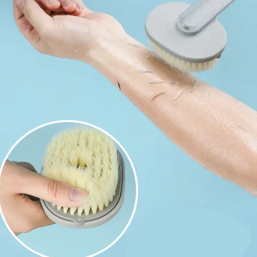 Spazzola per la pulizia del massaggio da bagno con manico lungo