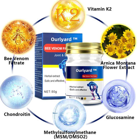 Ourlyard™ Zeelanda Berriko Bee Venom Joint and Bone Therapy Krema aurreratua