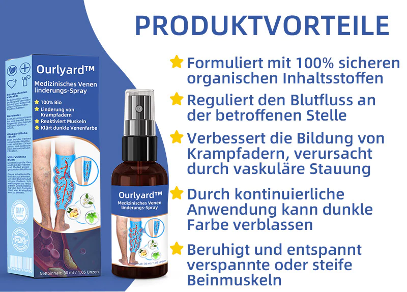 Ourlyard ™ Medizinisches VenenEase Therapie spray