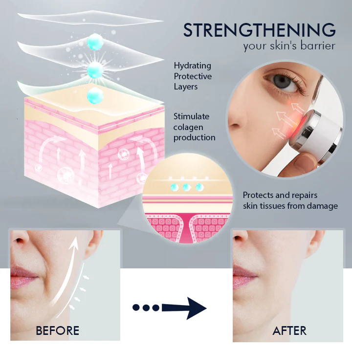 Oveallgo™ Korea Gold Seal Lifting Cream+ 2-in-1 Red Light / EMS teraapiaseadmete komplekt