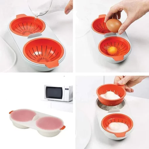 Periuk telur mudah alih untuk ketuhar gelombang mikro