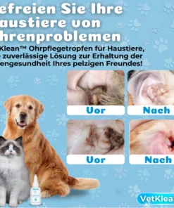 VetKlean™ Ohrenpflegetropfen für Haustiere