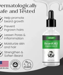 AEXZR™ BeardGRO Organic Care Oil