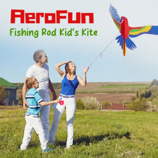طائرة ورقية للأطفال من AeroFun™ لقضيب الصيد