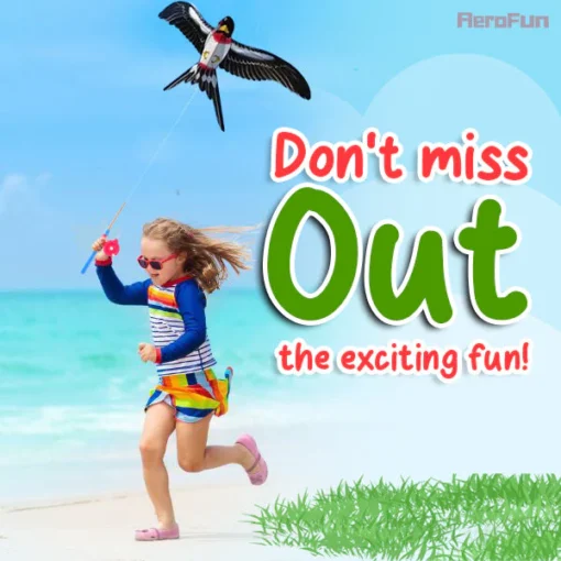 طائرة ورقية للأطفال من AeroFun™ لقضيب الصيد