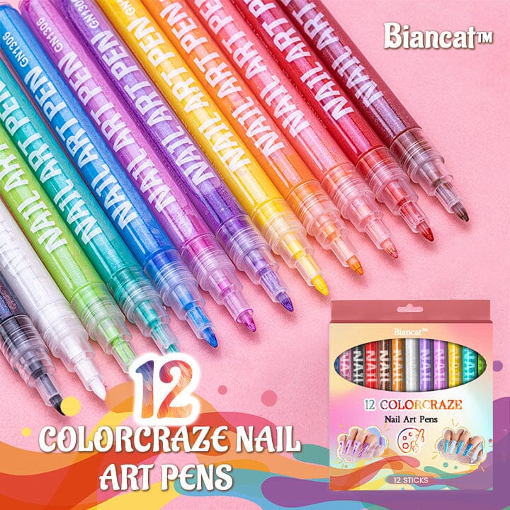 Biancat™ 12 ColorCraze Nail Art Pens