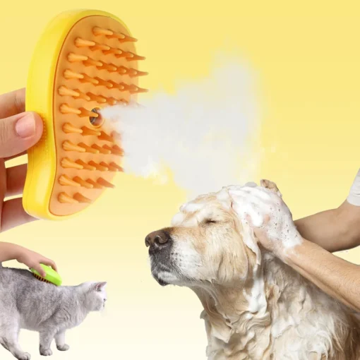 Escova para animais de estimação a vapor recarregável exclusiva e patenteada Cozyk ™