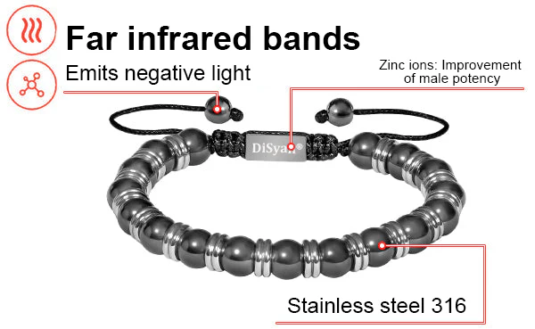 DiSyan® Magnetic hematite bracelet 