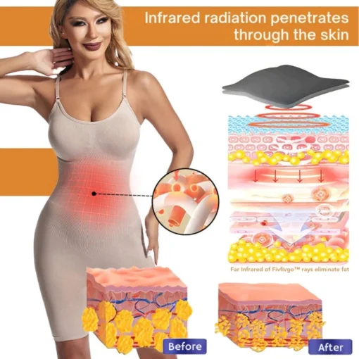 Dobshow™ IonFiberFar Infrared Recovery Shaper Bodysuit بدون ظهر
