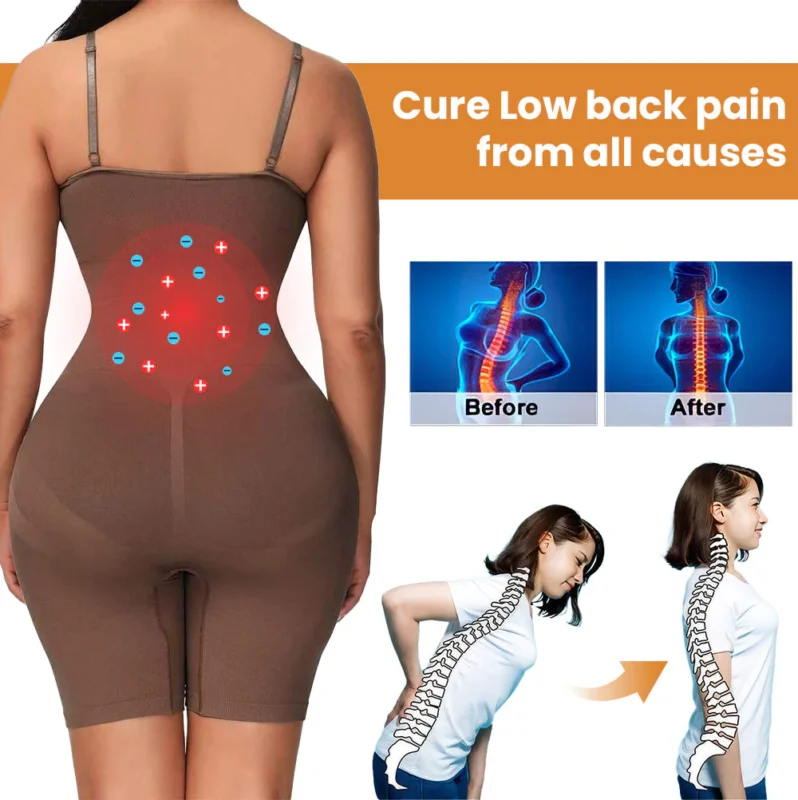Dobshow™ IonFiberFar Infrared Recovery Shaper Bodysuit بدون ظهر