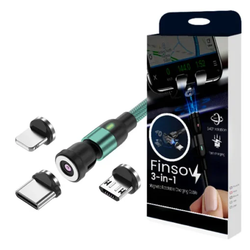 Finsov™ 3-in-1 Magnetic Rotatable Charging Cable - Image 6