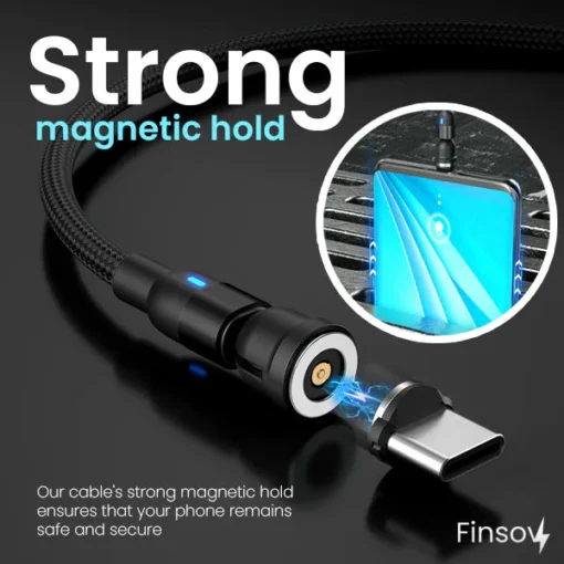 Finsov™ 3-in-1 Magnetic Rotatable Charging Cable