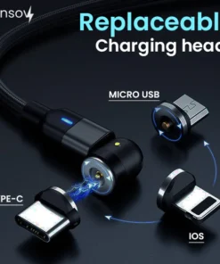 Finsov™ 3-in-1 Magnetic Rotatable Charging Cable