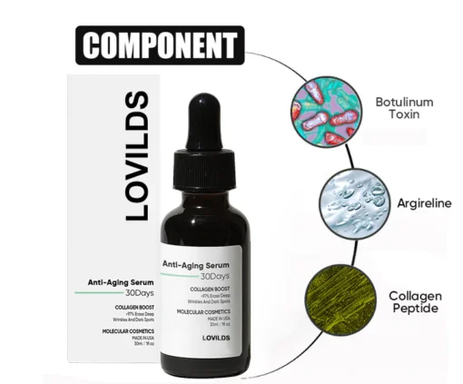 LOVILDS™ 30 días de sérum facial anti-envellecemento con potenciador de colágeno avanzado