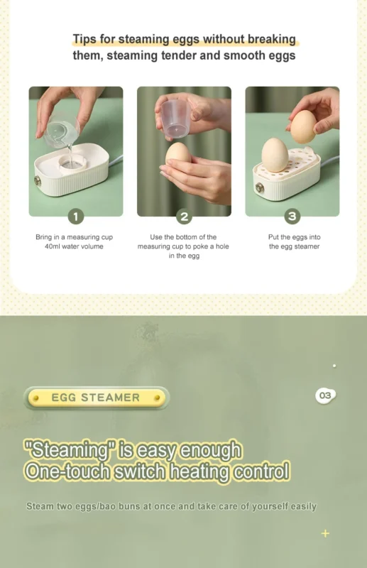 Mini egg steamer&Free Measuring cup