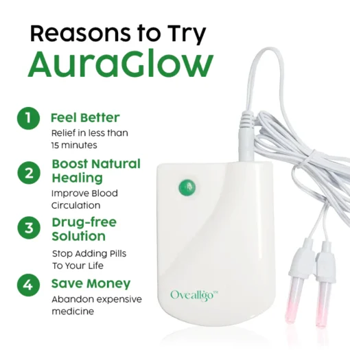 جهاز Oveallgo™ AuraGlow لعلاج الأنف بتقنية LED