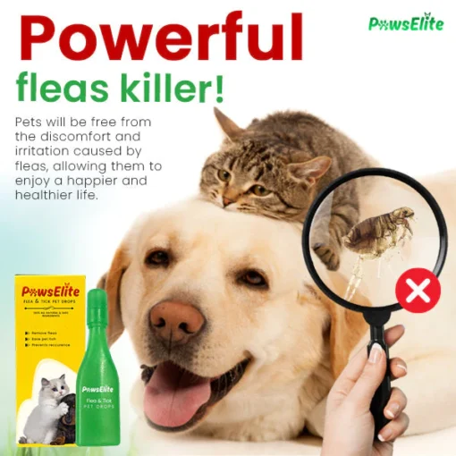 PawElite™ Gotas para pulgas y garrapatas para mascotas