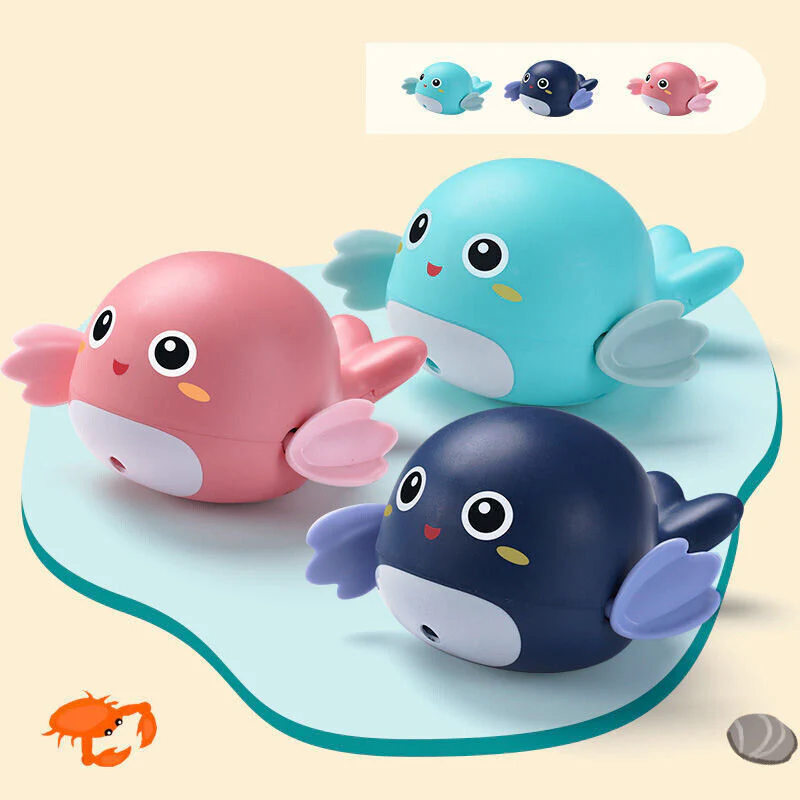 Swimming Fish Robot Electric Whale Water-Activated Bathtub Toys for Toddlers