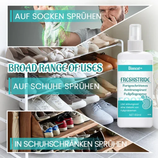 Biancat™ FreshStride Fortschrittliches مضاد التعرق Fußpflegespray