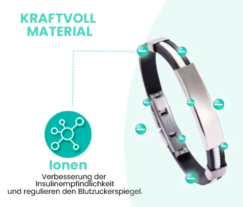 Fivfivgo™ Apus Ion Therapeutisches SugarDown Titan Armband