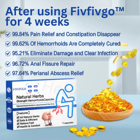Fivfivgo™ Natürliche pflanzliche Stärke Hämorrhoiden-Kapseln