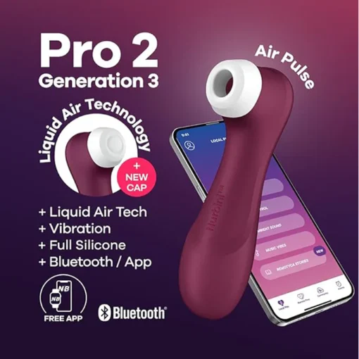 Nurbini™ Pro الجيل الثاني من هزاز تحفيز البظر بتقنية نبض الهواء مع تقنية الهواء السائل